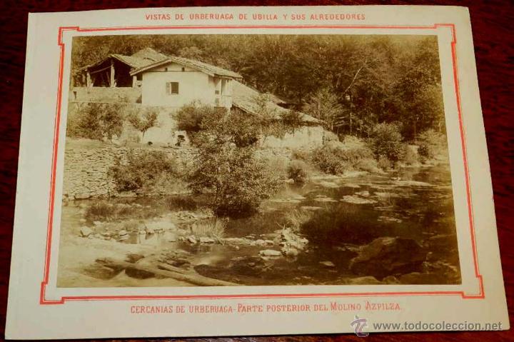 Postkarten: ANTIGUA FOTOGRAFIA ALBUMINA DE URBERUAGA DE UBILLA (VIZCAYA) Y SUS ALREDEDORES, PARFTE POSTERIOR DEL