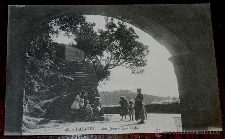 Postais: ANTIGUA POSTAL DE PASAGES DE SAN JUAN (GUIPUZCOA) - UNA CALLE - 28 GREGORIO GALARZA, SIN CIRCULAR