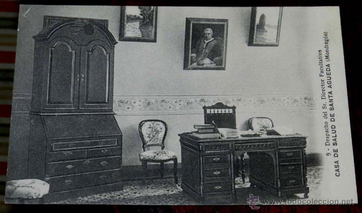Postais: ANTIGUA POSTAL DE LA CASA DE SALUD DE SANTA AGUEDA, MONDRAGON, GUIPUZCOA, N. 9, DESPACHO DEL SR. DIR