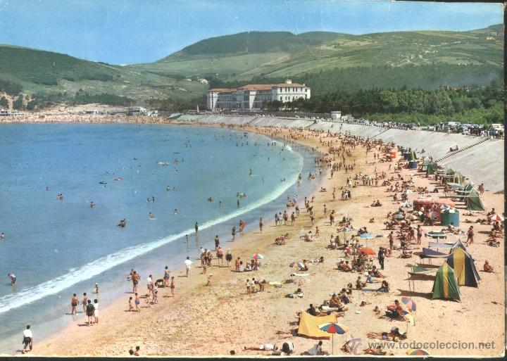 Postales: GORLIZ - SANATORIO Y PLAYA - Foto 1
