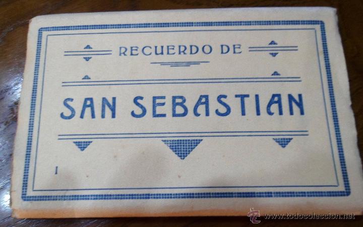 Postcards: RECUERDO DE SAN SEBASTIAN I. 15 POSTALES UNIDAS ENTRE SI, TIPO ACORDE&Oacute;N DE 9X14CMS CADA UNA