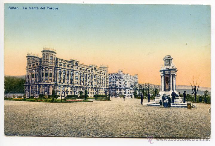 Postales: Bilbao. La fuente del Parque. L.G. - Foto 1