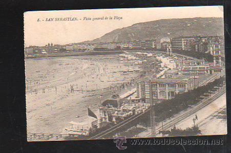 Postkarten: TARJETA POSTAL DE SAN SEBASTIAN - VISTA GENERAL DE LA PLAYA. 8. GALARZA