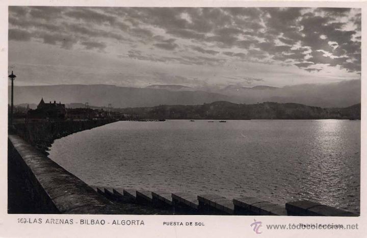 Postales: LAS ARENAS-BILBAO-ALGORTA- PUESTA DE SOL