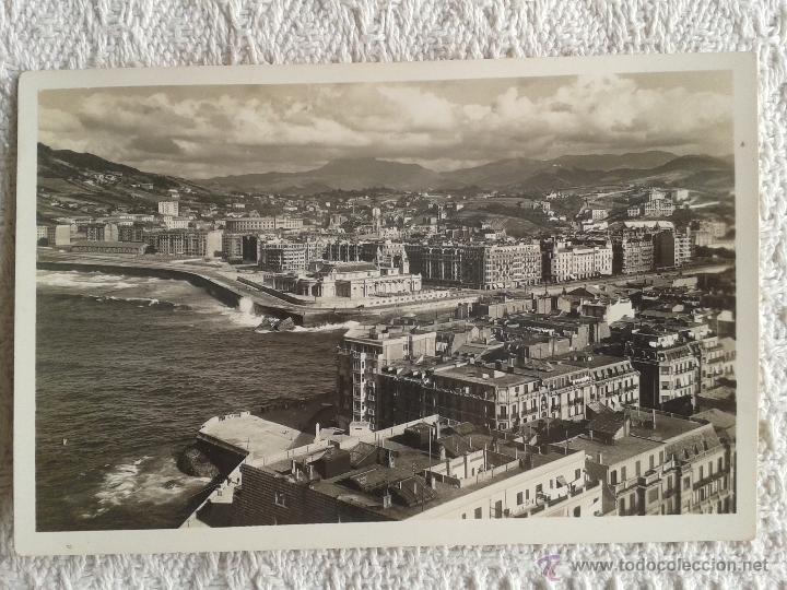 Postales: POSTAL DE SAN SEBASTIAN. ENSANCHE BARRIO DE GROS. A&Ntilde;O 1940. CIRCULADA.