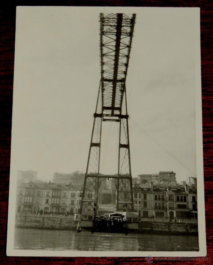 Postkarten: FOTOGRAFIA DE PORTUGALETE (VIZCAYA).- PUENTE VIZCAYA - A&Ntilde;OS 50 - MIDE 10,3 X 7,3 CMS.