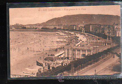 Postkarten: TARJETA POSTAL DE SAN SEBASTIAN, GUIPUZCOA - VISTA GENERAL DE LA PLAYA. 8. GALARZA