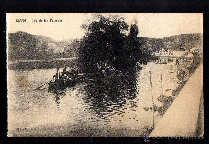 Postales: Irun . Isla de los Faisanes. No circulada. - Foto 1