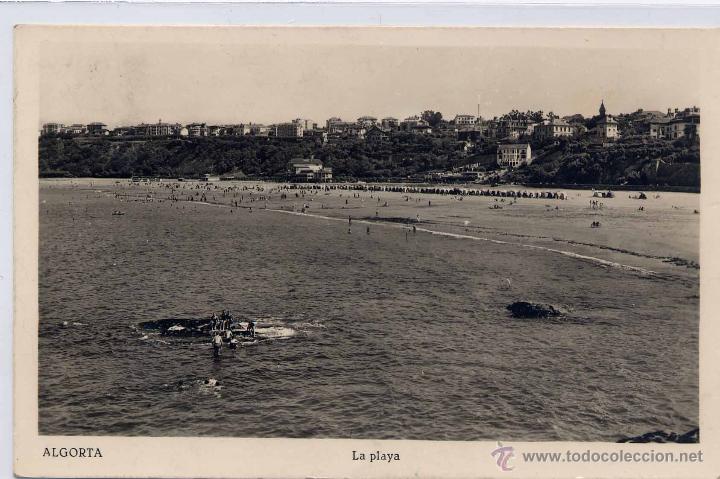 Postales: ALGORTA (VIZCAYA).- LA PLAYA - Foto 1