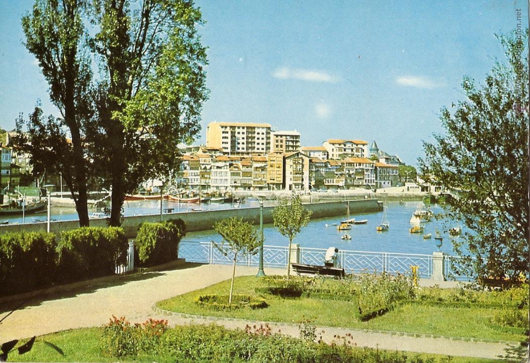 Postales: POSTAL, PARQUE Y PUERTO, LEQUEITIO, SIN CIRCULAR, ESCRITA - Foto 1