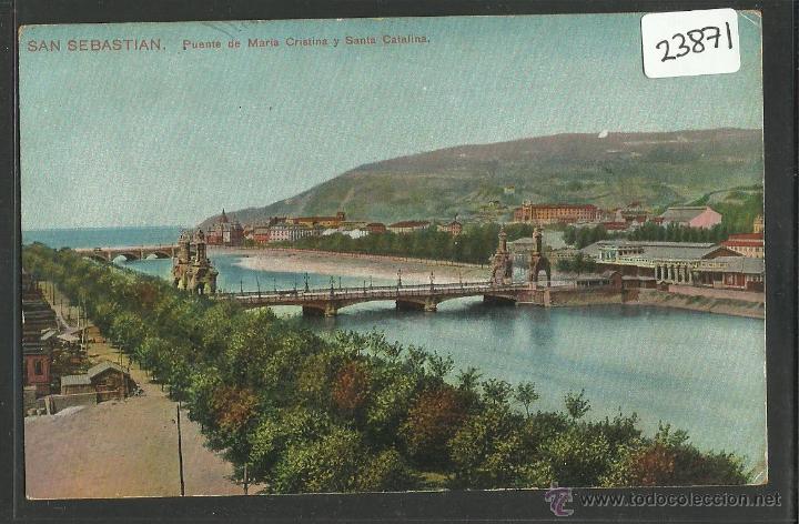 Postales: SAN SEBASTIAN - PUENTE DE MARIA CRISTINA Y SANTA CATALINA - PETRACCHI & NOTERMANN- NO.12 - (23871)