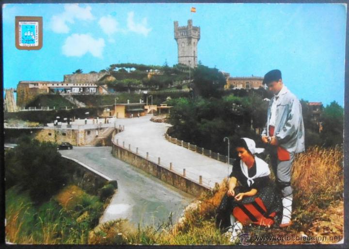 Postais: (21704)POSTAL ESCRITA,MONTE IGUELDO; ISLA DE SANTA CLARA,DONOSTI,GUIP&Uacute;ZCOA,PAIS VASCO,CONSERVACION:V
