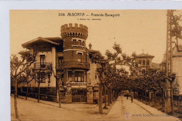 Postales: ALGORTA (VIZCAYA).- AVENIDA BASAGOITI. - Foto 1
