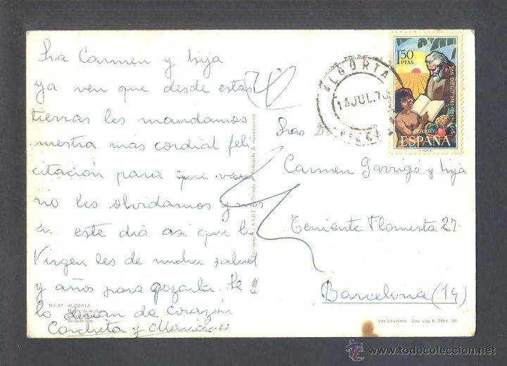 Postales: Algorta *Muelle de Arriluce* Ed. Alarde n&ordm; 67. Circulada 1970. - Foto 2