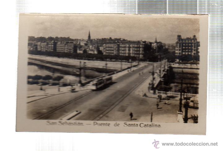 Postkarten: TARJETA POSTAL DE SAN SEBASTIAN. L. ROISIN. PUENTE DE SANTA CATALINA MEDIDAS 9X5.5CM