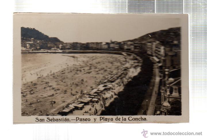 Postkarten: TARJETA POSTAL DE SAN SEBASTIAN. L. ROISIN. PASEO Y PLAYA DE LA CONCHA. MEDIDAS 9X5.5CM