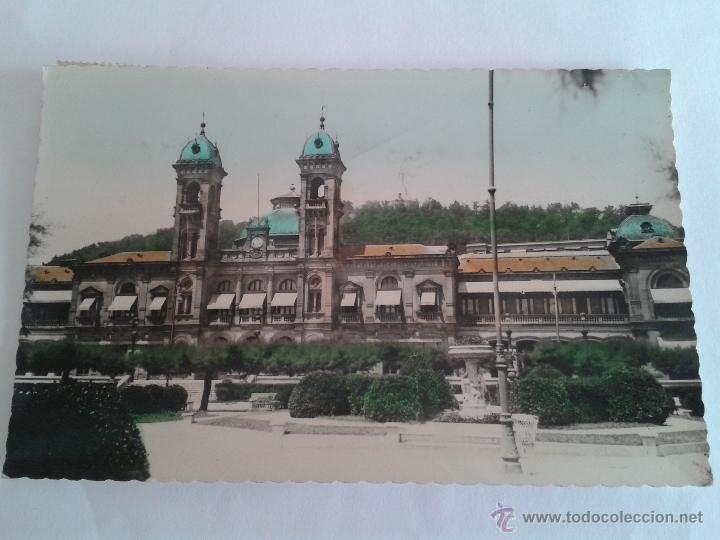 Postcards: POSTAL DE SAN SEBASTIAN. GRAN CASINO (CASA AYUNTAMIENTO). A&Ntilde;O 1956 CIRCULADA