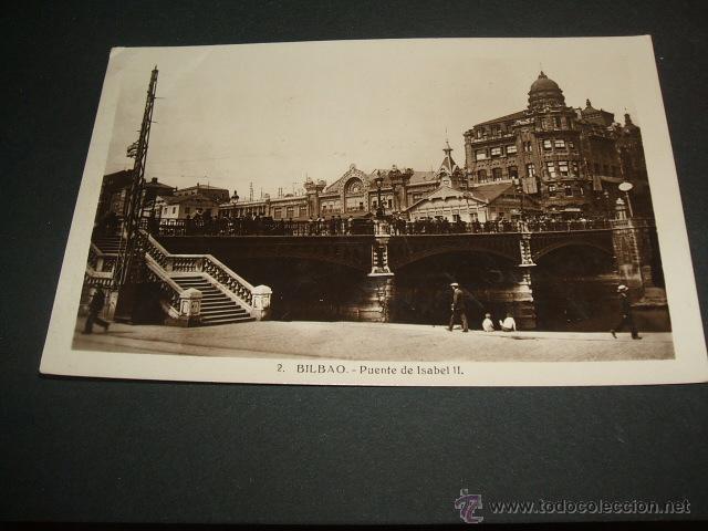 Postales: BILBAO PUENTE DE ISABEL II - Foto 1