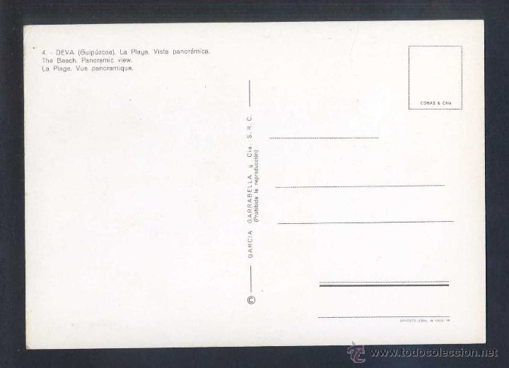 Postales: Deba *La Playa...* Ed. G. Garrabella - SRC n&ordm; 4. Nueva. - Foto 2