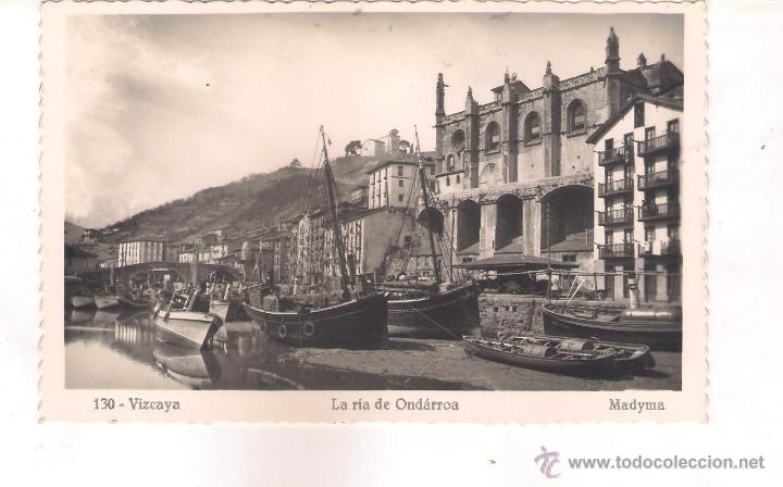 Postales: POSTAL DE VIZCAYA  LA RIA DE OND&Aacute;RROA .