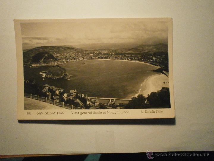 Postales: POSTAL SAN SEBASTIAN VISTA GENERAL DESDE EL MONTE IGUELDO  CIRCULADA