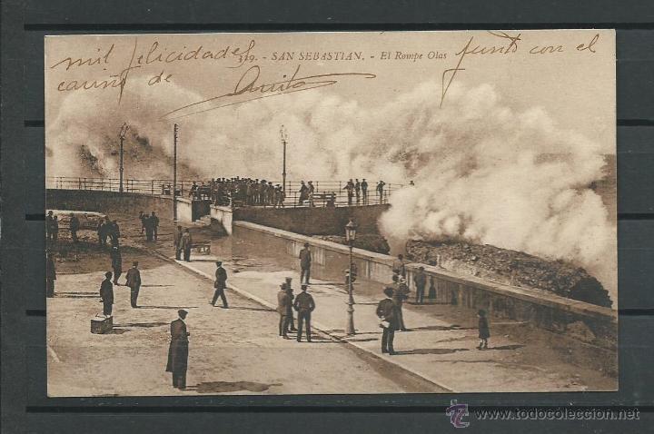Postkarten: POSTAL DE SAN SEBASTIAN - EL ROMPE OLAS - ESCRITA ENTRE 1910 - 1920