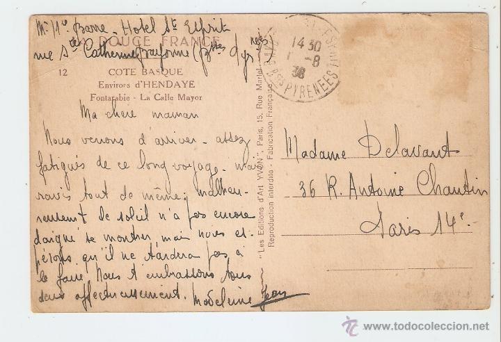 Postales: FUENTERRAB&Iacute;A. CALLE MAYOR 1938 - Foto 2
