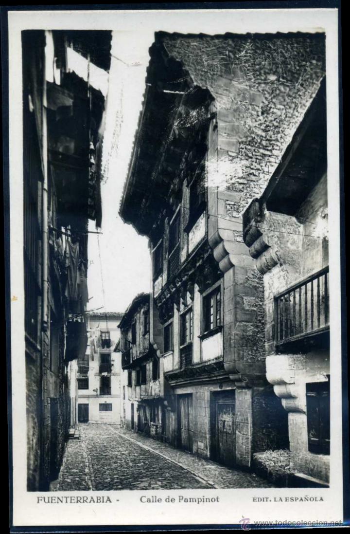Postales: FUENTERRABIA (GUIPUZCOA): CALLE DE PAMPINOT - ED. LA ESPA&Ntilde;OLA