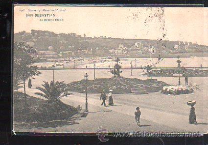 Postkarten: TARJETA POSTAL DE SAN SEBASTIAN, GUIPUZCOA - ALDERDI EDER. 808. HAUSER Y MENET