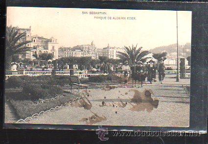 Postkarten: TARJETA POSTAL DE SAN SEBASTIAN, GUIPUZCOA - PARQUE DE ALDERDI EDER. HAUSER Y MENET
