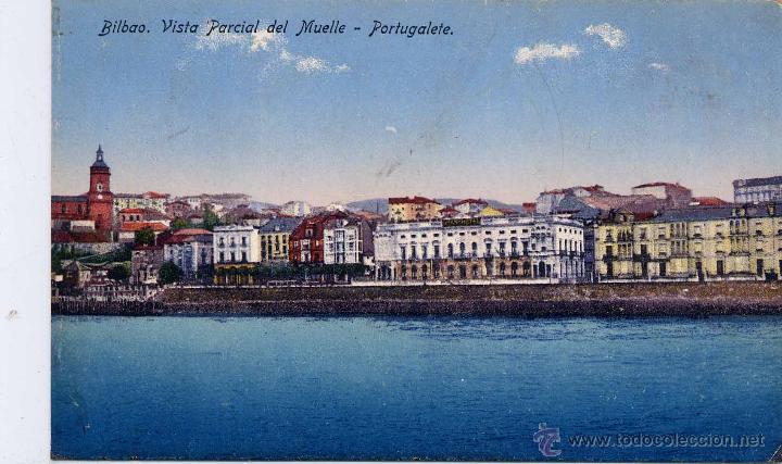 Postales: BILBAO.- VISTA PARCIAL DEL MUELLE-PORTUGALETE
