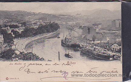 Postales: POSTAL BILBAO LOS MUELLES - Foto 1