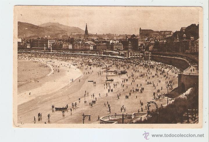 Postcards: SAN SEBASTIAN. VISTA DESDE MIRA CONCHA 1937