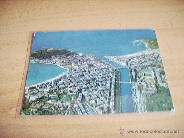 Postcards: SAN SEBASTIAN -- VISTA AEREA AL FONDO CAMPO DE ATOCHA  --