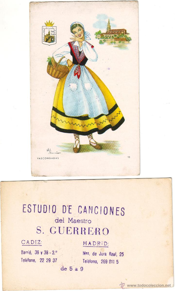 Cartoline: VASCONGADAS TRAJE REGIONAL A&Ntilde;OS 60