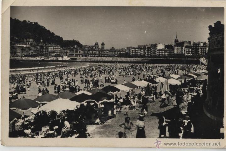 Postales: Postal San Sebasti&aacute;n : playa de la Concha - Foto 1