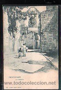 Postkarten: TARJETA POSTAL DE FUENTERRABIA, GUIPUZCOA - LA PUERTA. 925. HAUSER Y MENET