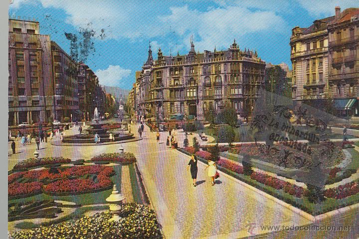 Postales: POSTAL - VIZCAYA - PLAZA FEDERICO MOYUA - G. GARRABELLA - CIRCULADA EN 1972