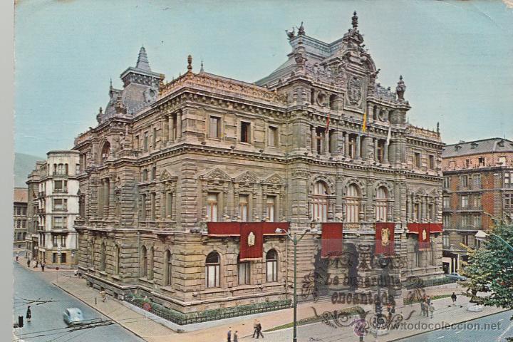 Postales: POSTAL - VIZCAYA - PALACIO DIPUTACION SEAT 600 - EXC. SAN CAYETANO - CIRCULADA EN 1972