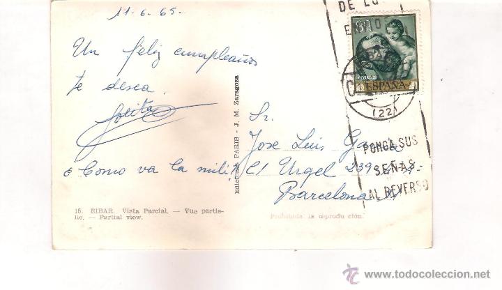 Postales: POSTAL DE EIBAR  VISTA PARCIAL . - Foto 2