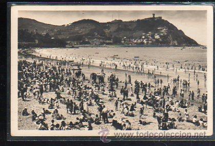 Postcards: TARJETA POSTAL DE SAN SEBASTIAN, GUIPUZCOA - PLAYA PARA BA&Ntilde;OS DEL SOL. 46. FOTO GALARZA