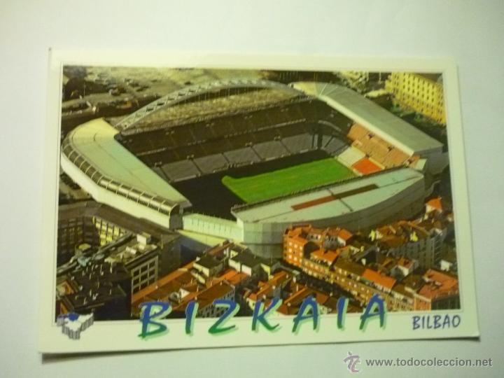 Postales: postal bilbao.-campo de futbol san mames.-