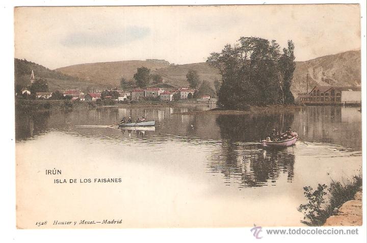 Postales: IRUN ISLA DE LOS FAISANES 1904 - Foto 1