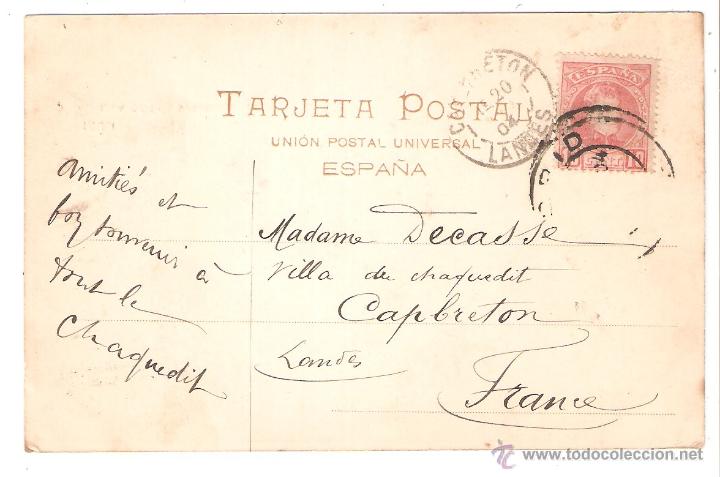 Postales: IRUN ISLA DE LOS FAISANES 1904 - Foto 2