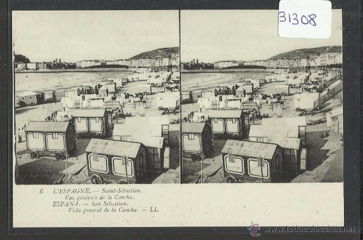 Postales: POSTAL ESTEREOSCOPICA - SAN SEBASTIAN - LA CONCHA - ED&middot; LL - (31308)