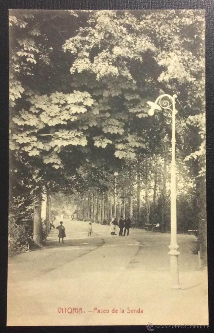 Postales: VITORIA. PASEO DE LA SENDA. (LIB. GENERAL) - Foto 1