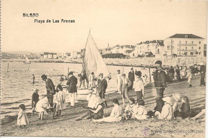 Postales: POSTAL BILBAO. PLAYA DE LAS ARENAS. - Foto 1