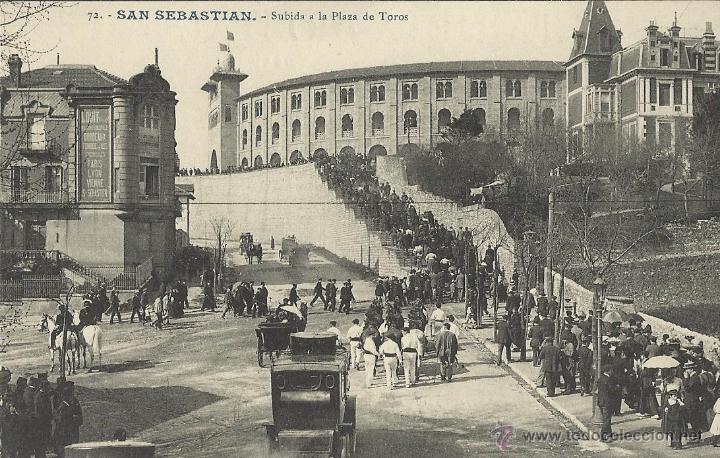 Tirage Albuminé Vintage San Sebastian Plaza De Toros Circa 1880 - Format 11x16 Cm, Référence CW3647