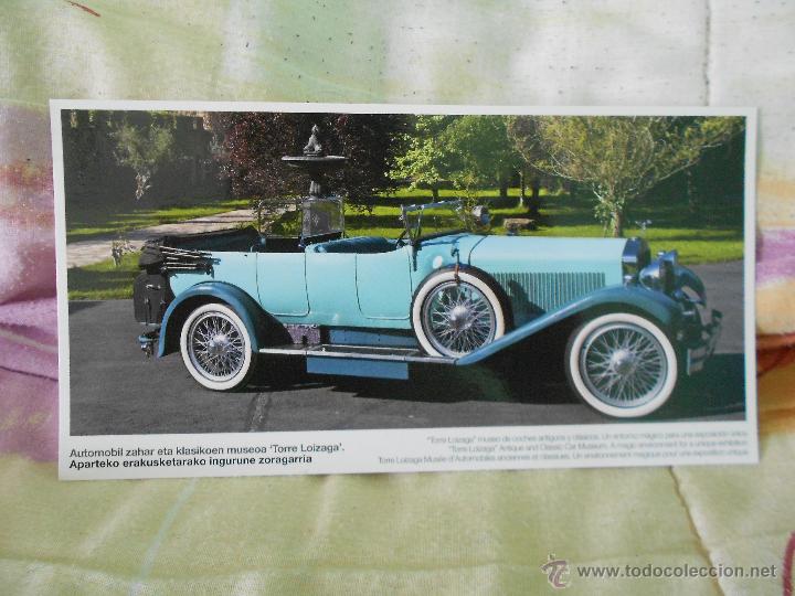 Postales: AUTOMOBIL ZAHAR ETA KLASIKOEN MUSEOA TORRE LOIZAGA. APARTEKO ERAKUSKETARAKO INGURUNE ZORAGARRIA