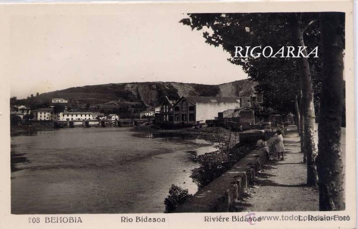 Postales: BEHOBIA.- R&Iacute;O BIDASOA - Foto 1